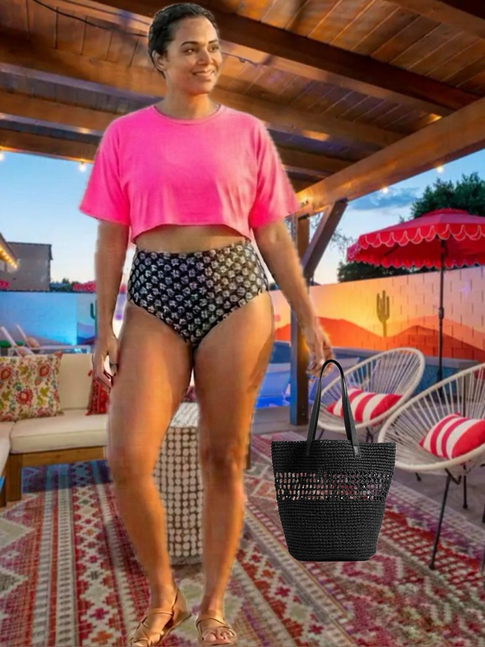 High-Waisted Retro Inspired Bikini Bottoms NWT